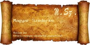 Magyar Szederke névjegykártya